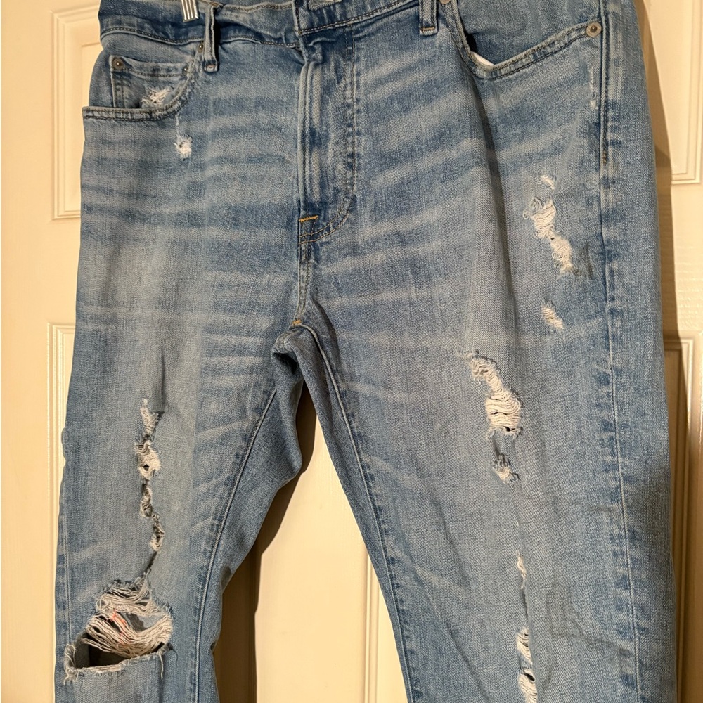 Distressed Light Blue Men's Jeans